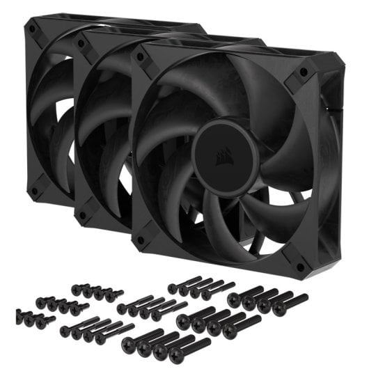Corsair RS120 MAX PWM Triple Pack Ventilador Suplementario 120mm Negro
