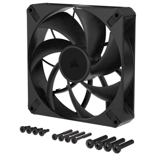 Corsair RS140 MAX PWM Single Pack Ventilador Suplementario 140mm Negro