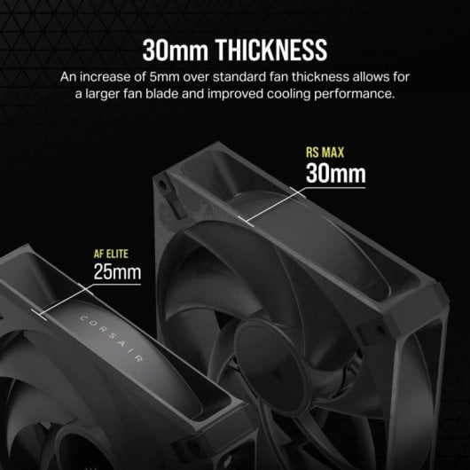 Corsair RS140 MAX PWM Dual Pack Ventilador Suplementario 140mm Negro