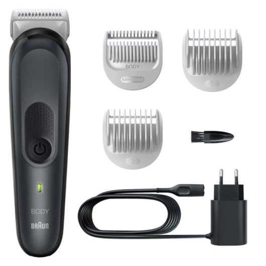 Bodygroomer Braun BG3350 Kabellos 80min Wasserdicht 3 Aufsätze
