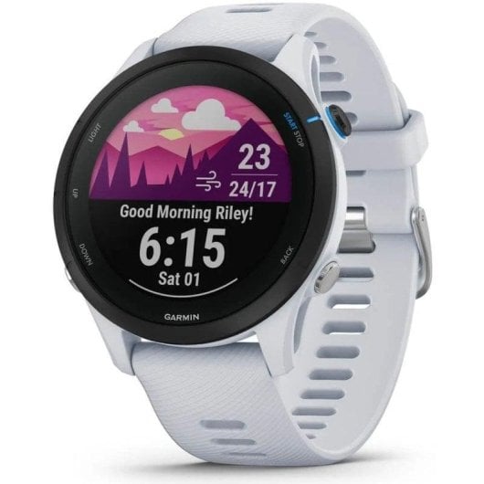 Garmin Forerunner 255 Music Bluetooth GPS WiFi 46mm MIP Blanc Taille Unique 5ATM SpO2 Pulsomètre