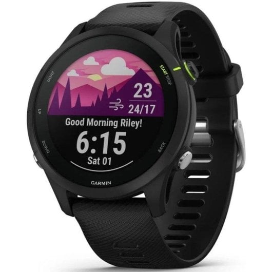 Garmin Forerunner 255 Music Bluetooth GPS WiFi 46mm MIP Noir Taille Unique Étanche 5ATM SpO2