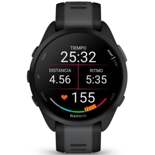 Garmin Forerunner 165 Bluetooth GPS 43mm AMOLED Preto Resistente 5ATM SpO2 Pulsómetro