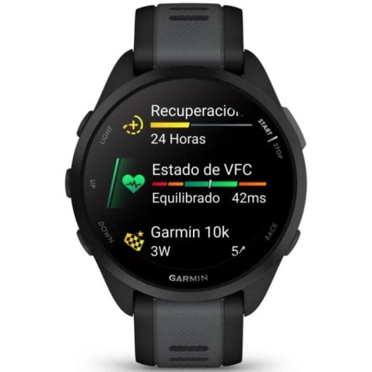 Garmin Forerunner 165 Bluetooth GPS ANT+ 43mm AMOLED Preto M Resistente Água 5ATM SpO2