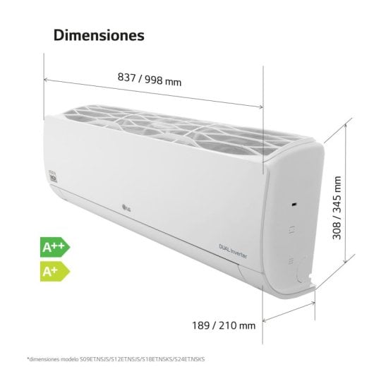LG REPLACE09.SET 1x1 WiFi Split-Klimaanlage mit Wärmepumpe 2150 Frigories