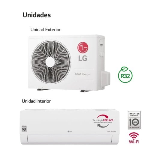 LG REPLACE09.SET 1x1 WiFi Split-Klimaanlage mit Wärmepumpe 2150 Frigories