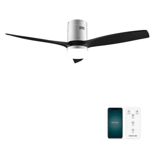 Ventilatore da soffitto Cecotec EnergySilence Aero 5600 Aqua Ironblack 40W WiFi LED 132 cm