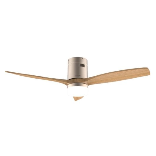 Ventilatore da soffitto Cecotec EnergySilence Aero 5600 Aqua Goldwhitewood WiFi LED IP44