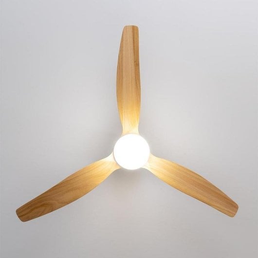 Ventilatore da soffitto Cecotec EnergySilence Aero 5600 Aqua Goldwhitewood WiFi LED IP44