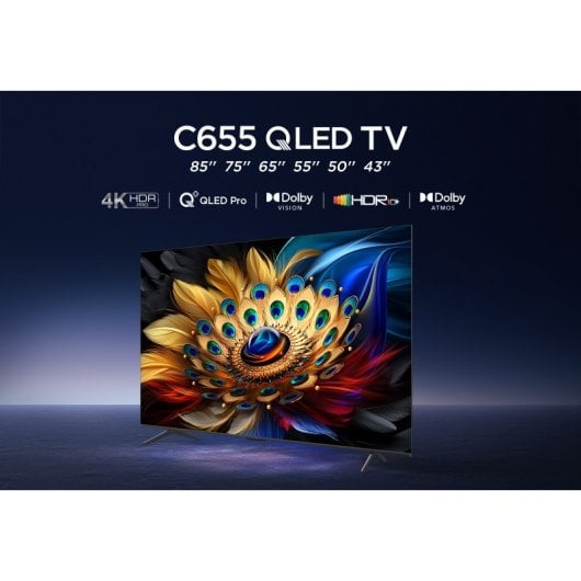 TV TCL 65&quot; 65C655 UHD QLED GOOGLETV ONKYO SOUND