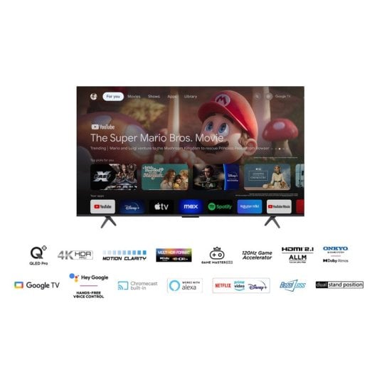 Téléviseur Google TCL 75C655 75" QLED UltraHD 4K Dolby Vision