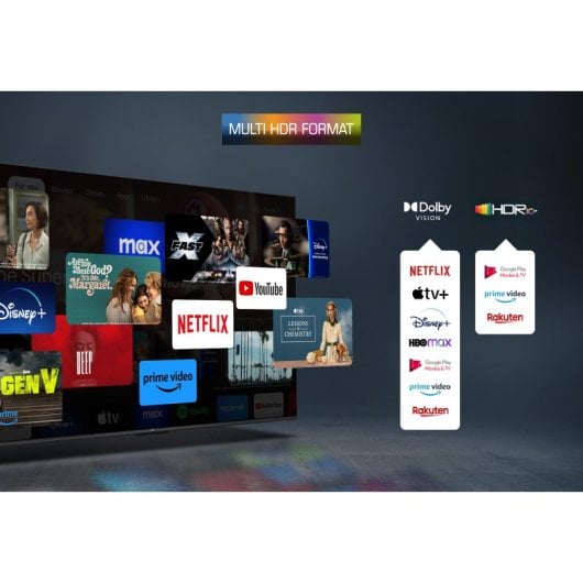 Téléviseur Google TCL 85C655 85" QLED UltraHD 4K Dolby Vision