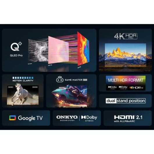 Téléviseur Google TCL 85C655 85" QLED UltraHD 4K Dolby Vision