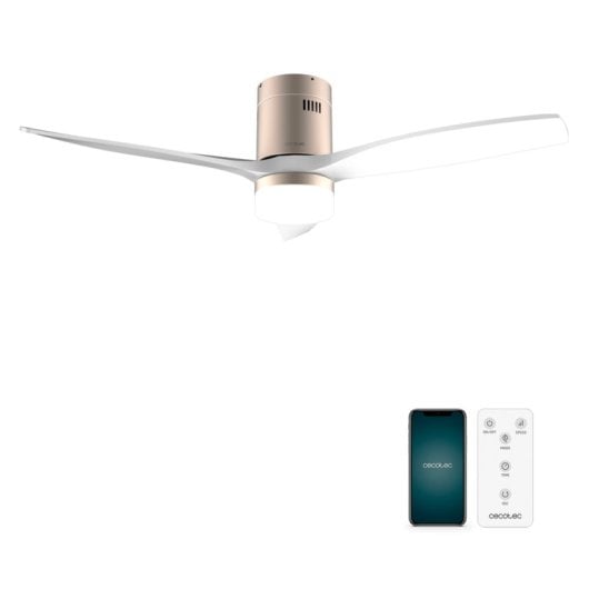 Ventilatore da soffitto Cecotec EnergySilence Aero 5600 Aqua Goldwhite 40W 52" WiFi LED