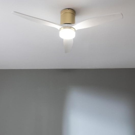 Ventilatore da soffitto Cecotec EnergySilence Aero 5600 Aqua Goldwhite 40W 52" WiFi LED