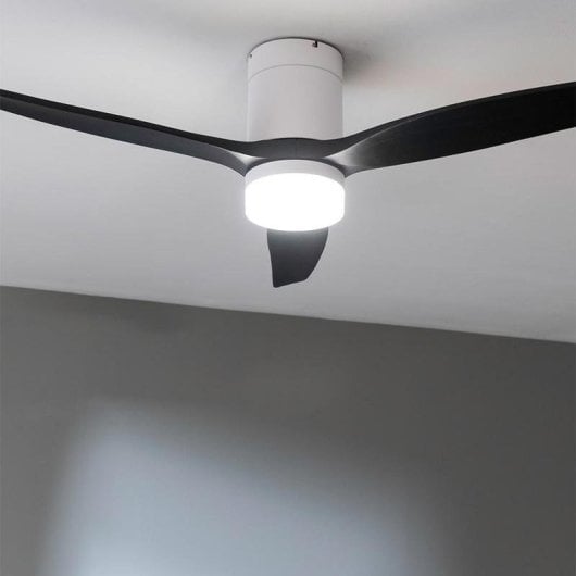 Ventilatore a soffitto Cecotec EnergySilence Aero 5600 Aqua WiFi 40W LED 132cm Nero Bianco