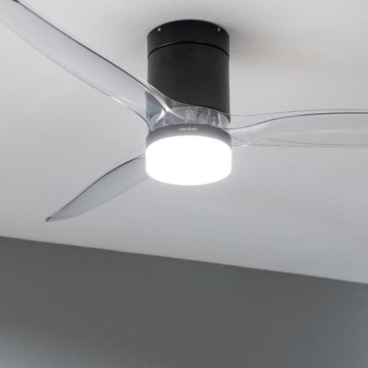 Ventilatore da soffitto Cecotec EnergySilence Aero 5285 Sun Blacktransparent con Wi-Fi 40W IP44