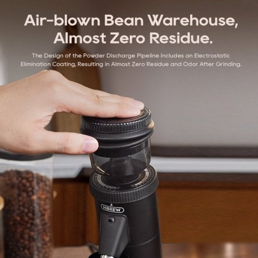 HiBREW G5 Elektrische Kaffeemühle, 36 Gänge, 165 W, Schwarz