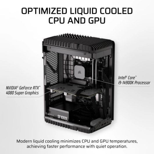 Corsair ONE i500 Wood Dark PC Liquid Cooled Intel Core i9-14900K/32GB/2TB SSD/RTX 4080 SUPER
