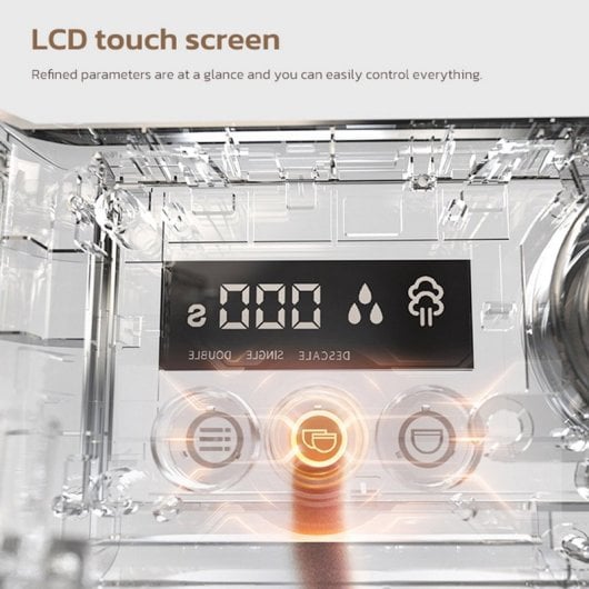 HiBREW H7A Cafetera Espresso con Pantalla Táctil LCD Plata