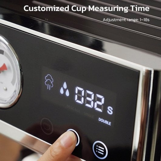 Macchina per caffè espresso Hibrew H7a con touch screen LCD Argento