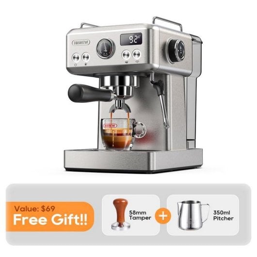Hibrew H10a Máquina de Café Automática Espumador de Leite Prateada