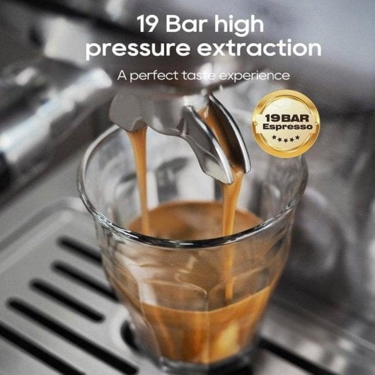 Cafetera Semiautomatica HiBREW H10A 1.8L 19 bar con montalatte e Thermo Coil