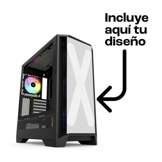 Forgeon Mithril ARGB Mesh Torre ATX Negra + Frontal Personalizable
