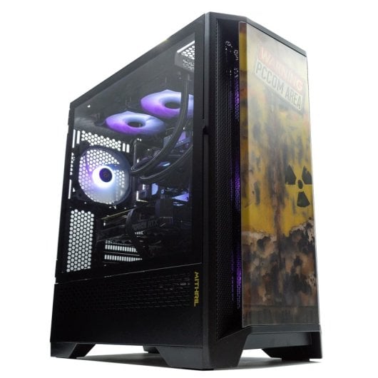 Forgeon Mithril ARGB Mesh Torre ATX Negra + Frontal Personalizable