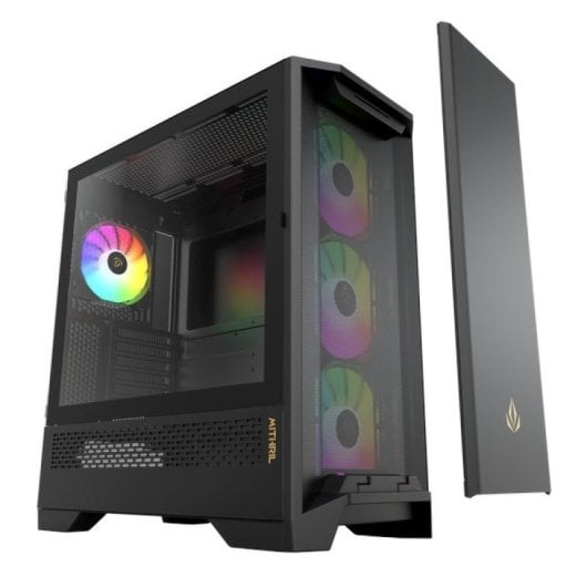 Forgeon Mithril ARGB Mesh Torre ATX Negra + Frontal Personalizable