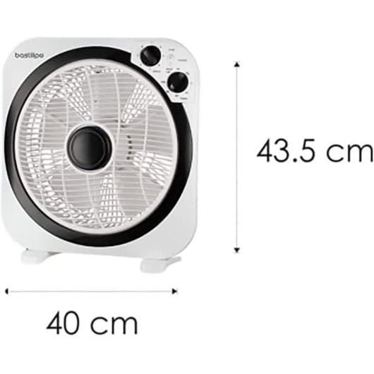 Bastilipo Zahara Ventoinha Box Fan 40W com Temporizador