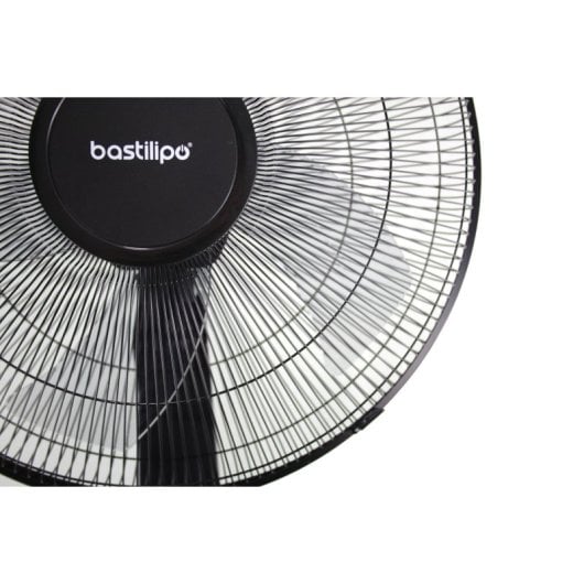 Bastilipo - Ventilatore da terra con telecomando, 50w, base rotonda, gamma Premium, modello Coin Black