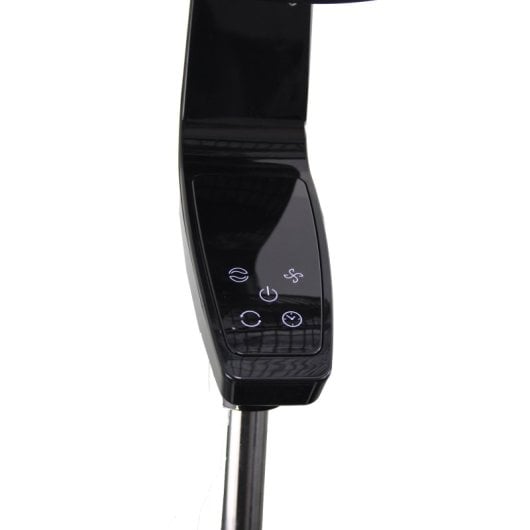 Bastilipo - Ventilatore da terra con telecomando, 50w, base rotonda, gamma Premium, modello Coin Black