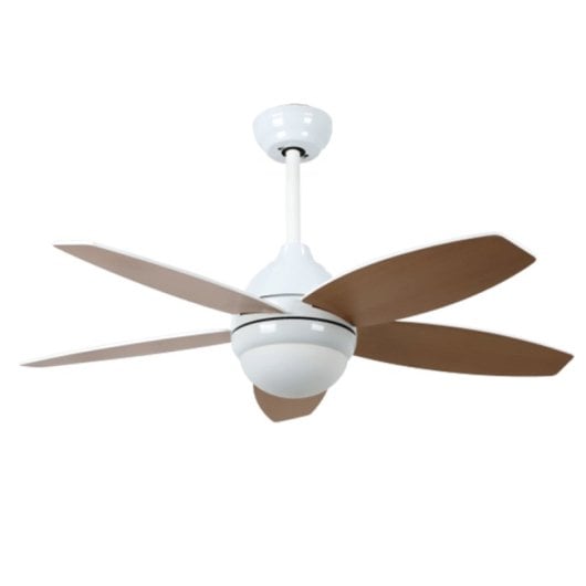 Bastilipo - Ventilador De Techo Con Mando A Distancia Y Luz Led, 60w, 107 Cm, Bali Blanco Led