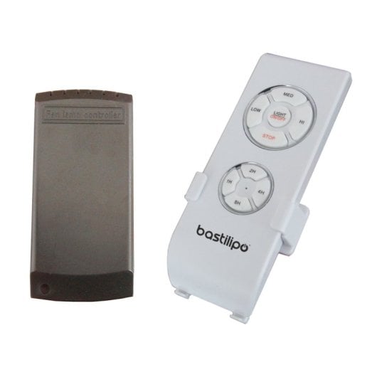 Bastilipo - Ventilador De Techo Con Mando A Distancia Y Luz Led, 60w, 107 Cm, Bali Blanco Led