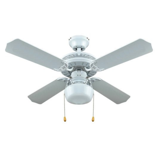 Bastilipo - Ventilador De Techo Con Luz E27, 50 W, Blanco, 105 X 42 Cm, Nerja