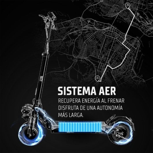 ZWheel ZRino Duo Max Patinete Eléctrico 10" 1000W Negro Rojo