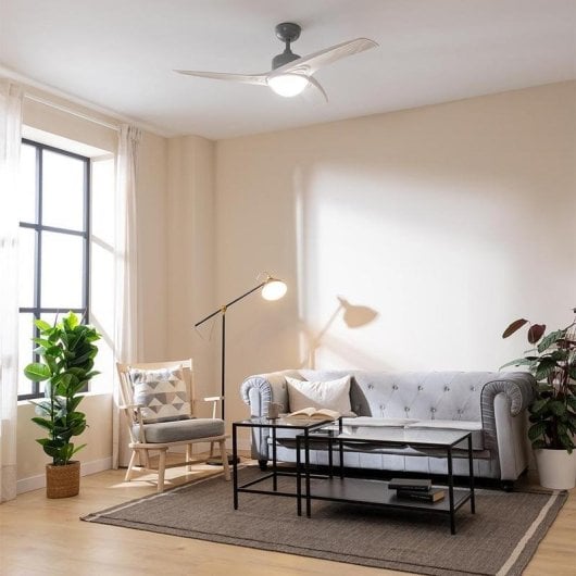 Ventilador de techo Cecotec EnergySilence Aero 560 Ironwhite LED 18W 3 Aspas 52” Mando a distancia