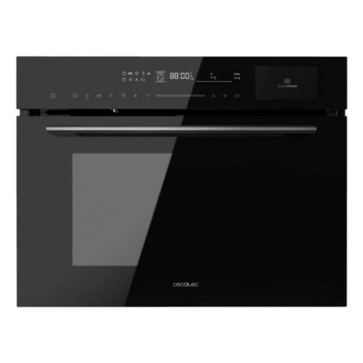 Horno Multifunción Cecotec Bolero Hexa MWS704500 Pirolítico 50L 45cm Microondas Vapor Negro