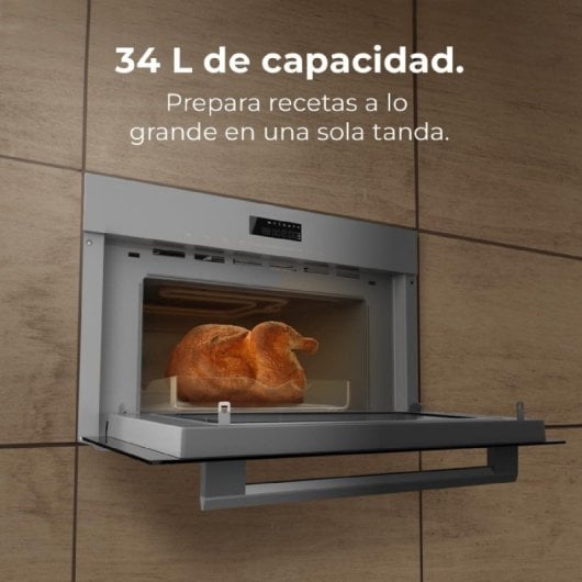 Cecotec Bolero Hexa MW703800 Glass Grey Horno Microondas Integrable 34L Gris