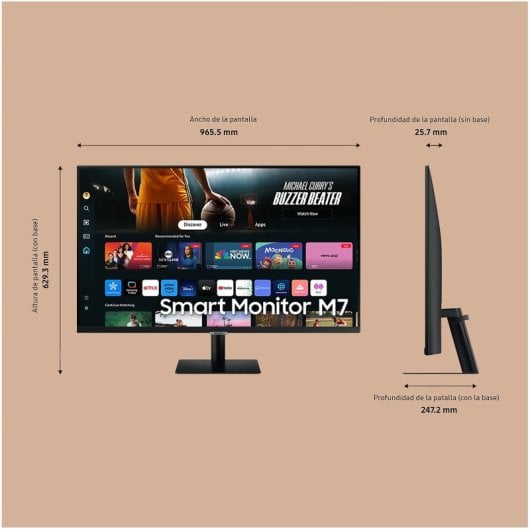 Samsung Smart Monitor M7 M70D 43" LED VA UltraHD 4K