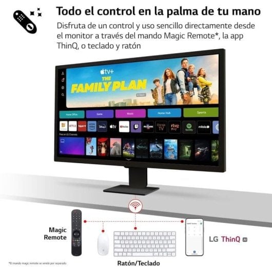 LG 32SR50F-B Smart Monitor 32" IPS Full HD webOS23, Bluetooth, Altavoces y Mando a Distancia Negro