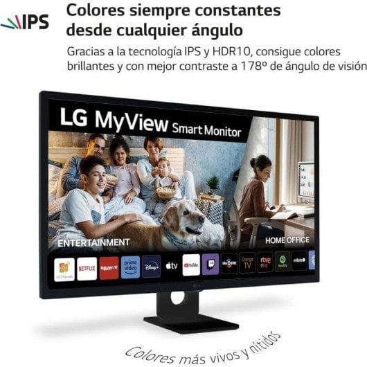 LG 32SR50F-B Smart Monitor 32" IPS Full HD webOS23, Bluetooth, Altavoces y Mando a Distancia Negro