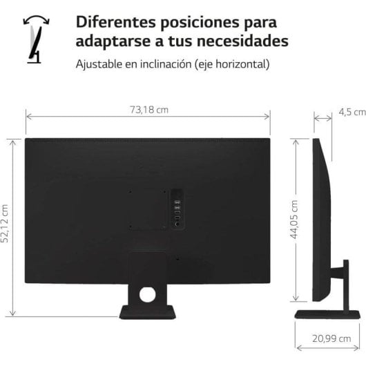 LG 32SR50F-B Smart Monitor 32" IPS Full HD webOS23, Bluetooth, Altavoces y Mando a Distancia Negro