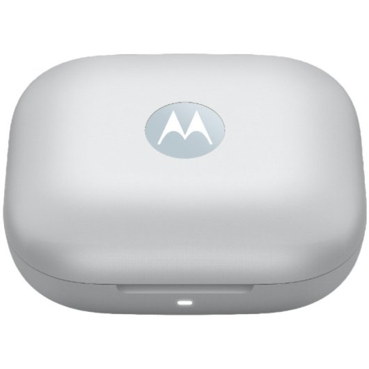 Écouteurs sans fil Motorola Moto Buds Illusion Blue avec étui de chargement bleu clair