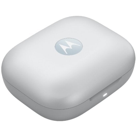 Écouteurs sans fil Motorola Moto Buds Illusion Blue avec étui de chargement bleu clair