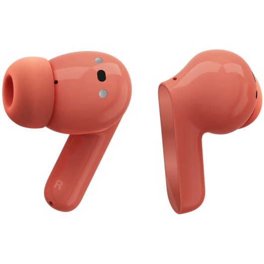 Écouteurs sans fil Motorola Moto Buds rose pêche avec étui de chargement rose