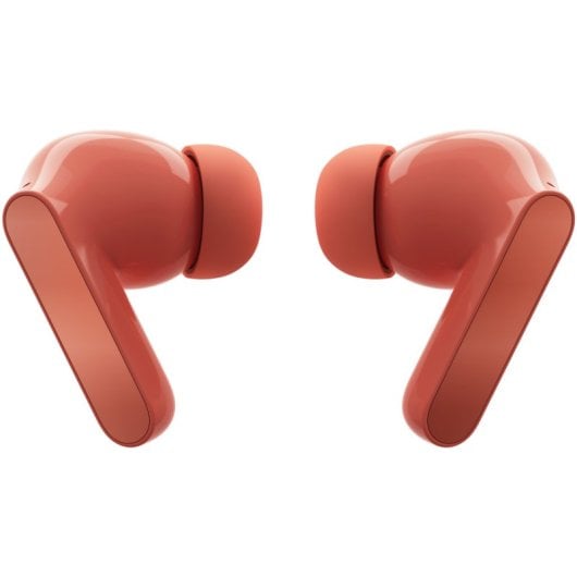 Écouteurs sans fil Motorola Moto Buds rose pêche avec étui de chargement rose