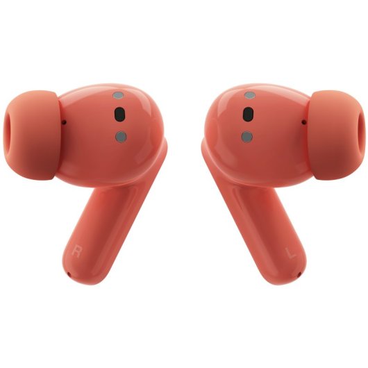 Écouteurs sans fil Motorola Moto Buds rose pêche avec étui de chargement rose