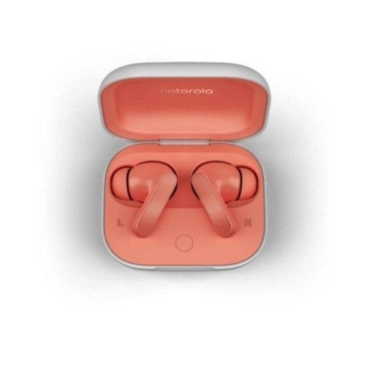 Auricolari Motorola Moto Buds wireless Bluetooth 5.3 con Cancellazione Attiva Rumore, microfono triple e resistenza acqua Coral Peach